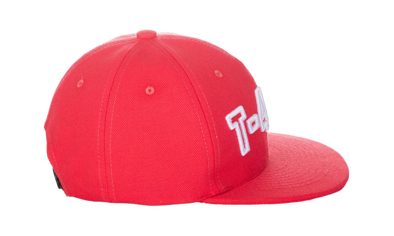 Hip-Hop Caps T-400 Sunset Rot Seitlich Links