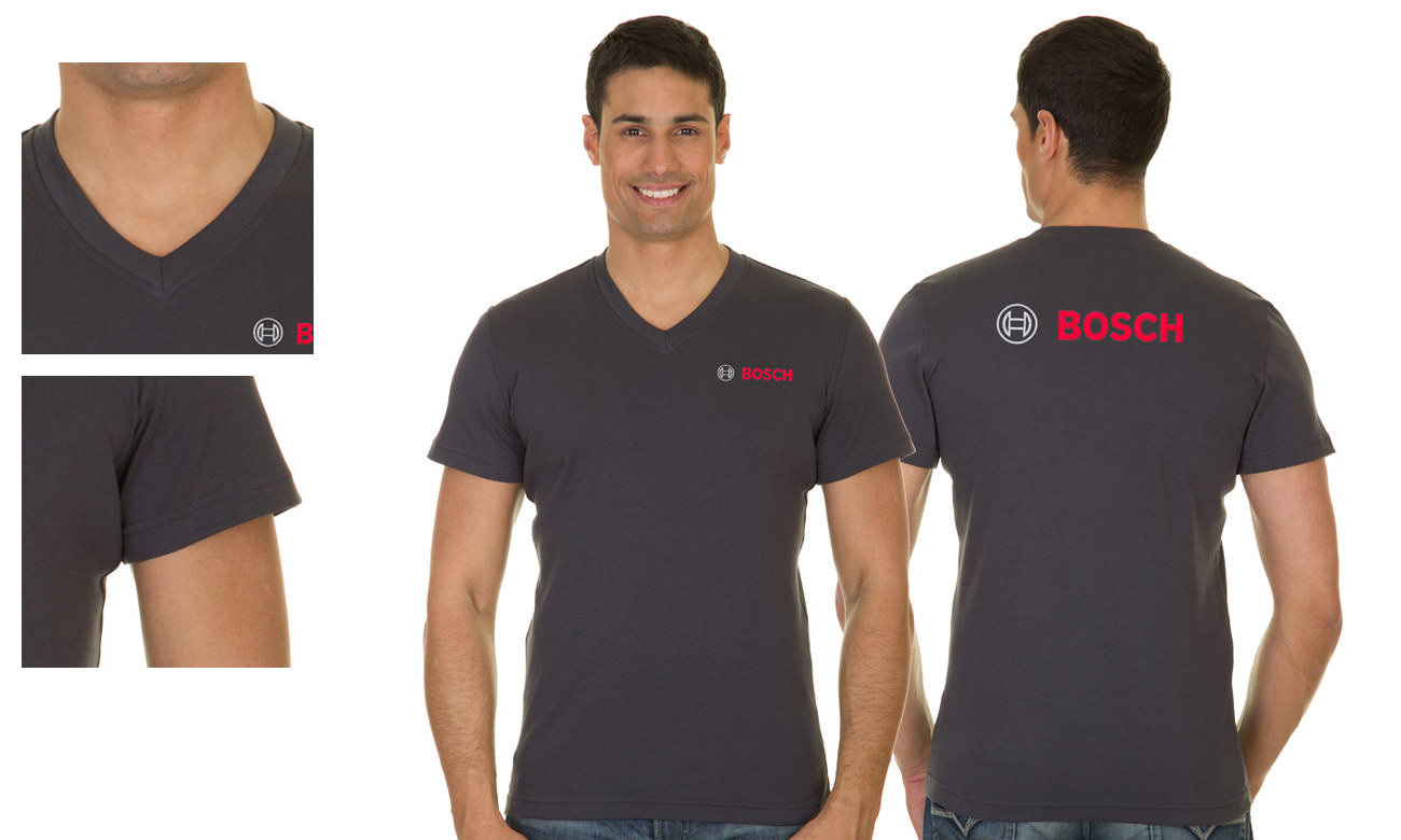 T-Shirts V-Ausschnitt Kurzarm ST-105 Mousegray Herren
