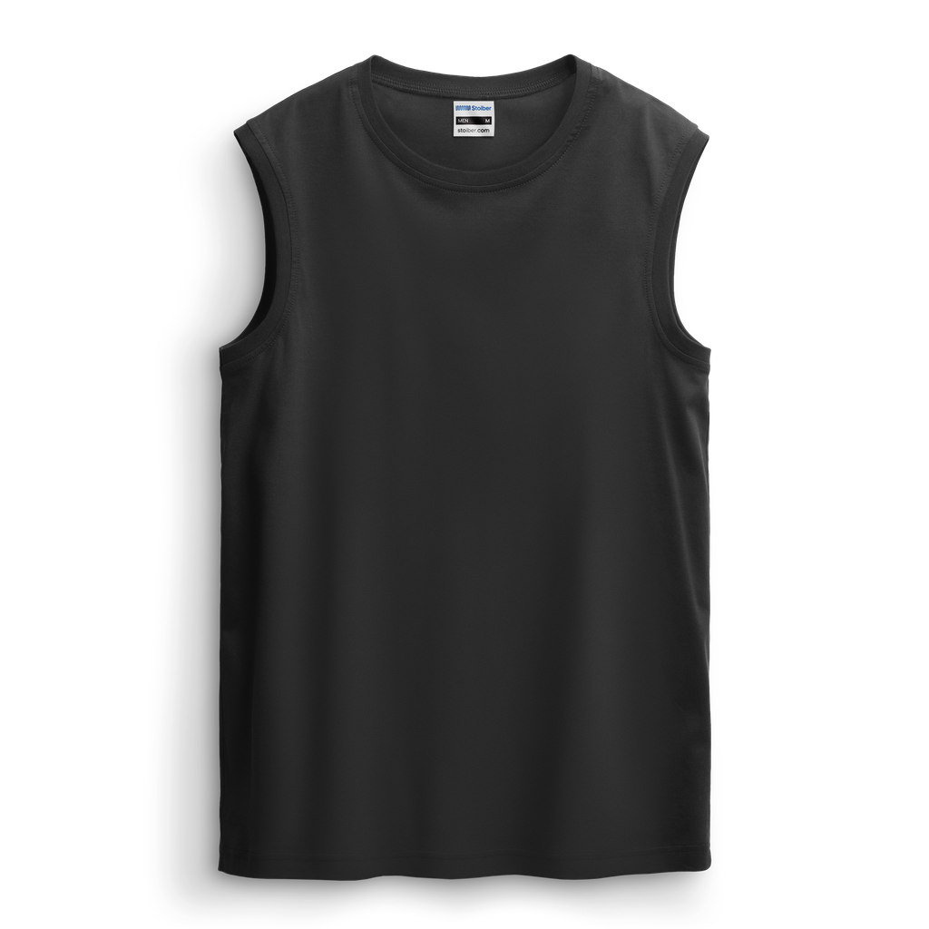 Ärmelloses T-Shirt aus Premium-Baumwolle # ST-155